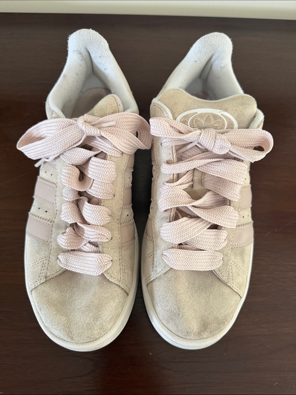 adidas Women's Suede Campus Sneakers in Blush Pink